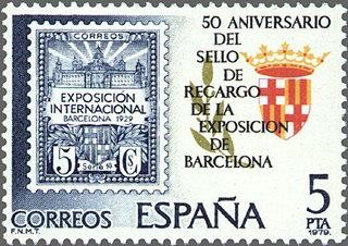 2549 - 50 aniversario del sello de recargo de la Exposición de Barcelona