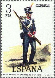 2352 - Uniformes militares - Zapador de Ingenieros de Gala 1825