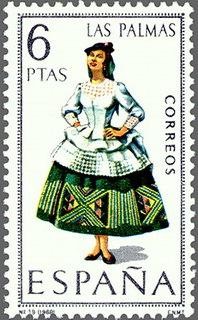 1845 - Trajes títpicos españoles - Las Palmas