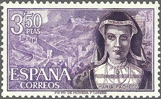 1866 - Personajes españoles - María Pacheco (?-1531)