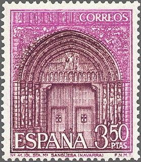 1879 - Serie turística - Iglesia de Santa María, Sangüesa (Navarra)