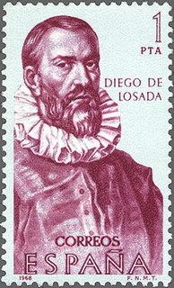 1890 - Forjadores de América - Diego de Losada (1513-1569)