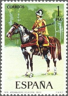 2167 - Uniformes militares - Arcabucero equestre 1603