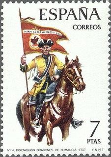 2200 - Uniformes militares - Portaguión de Dragones de Numancia 1737