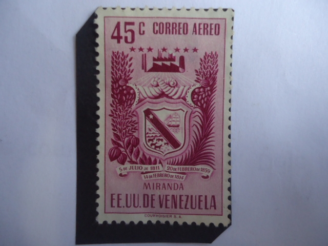 EE.UU. de Venezuela - Escudo de Armas de Miranda.