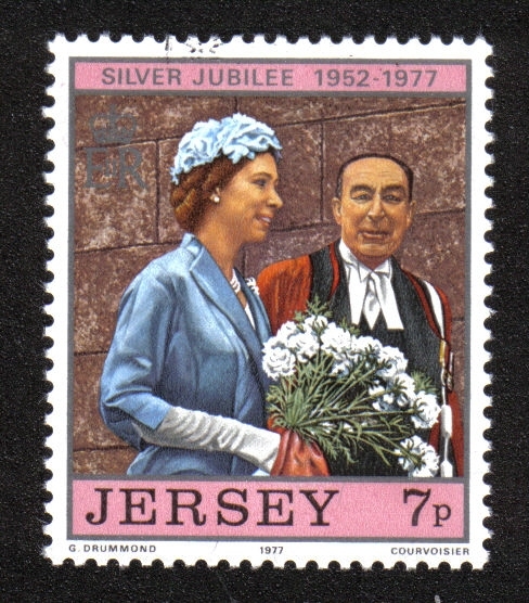 Reina Isabel, visita a Jersey, 1957.