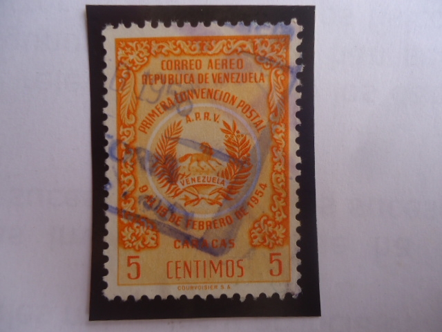 Primera Convención Postal - A.P.R.V. - 9 al 19 de Febrero de 1954, Caracas.