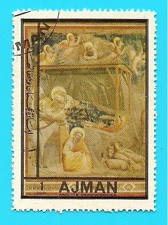 AJMAN  -  Pintura religiosa - Natividad