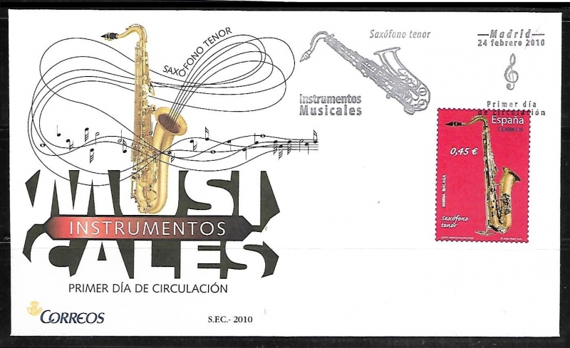 Sobre primer dia - Instrumentos musicales Saxófono