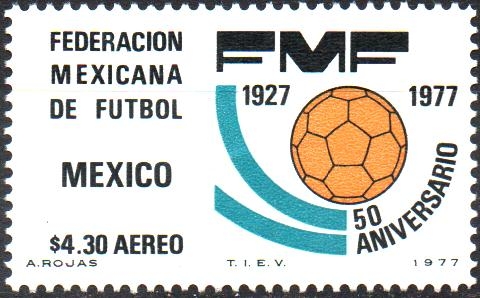 50th  ANIVERSARIO  DE  LA  FEDERACIÓN  MEXICANA  DE  FÚTBOL.  EMBLEMA.