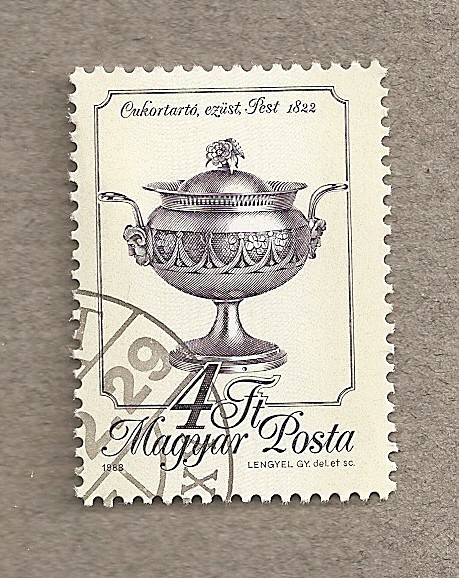 Azucarero de plata de 1822