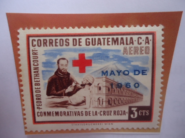 Pedro de Bethancourt - Conmemorativas de la Cruz Roja- Sobrestampado de Mazo de 1960