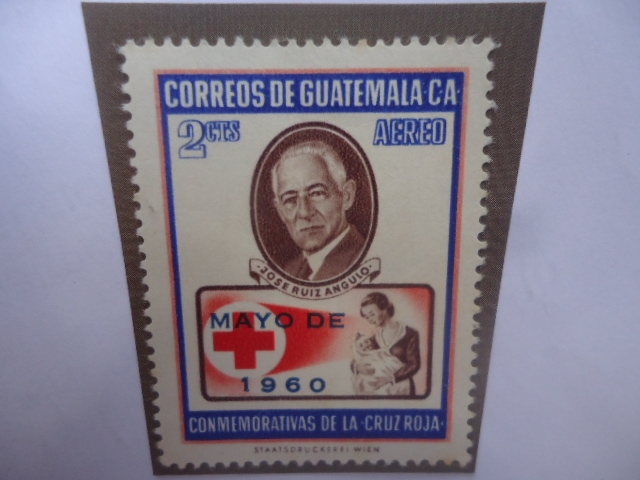 José Ruiz Angulo - Conmemorativas de la Cruz Roja - Sobrestampado de mayo de 1960