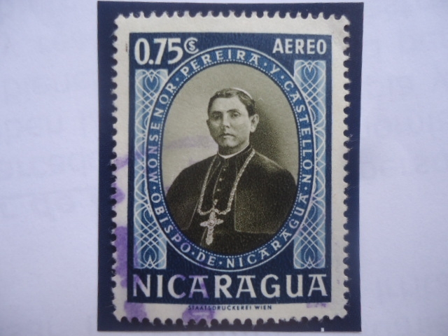 Monseñor Pereira y Castrillón - Obispo de Nicaragua - Serie: Iglesia Católica;Sacerdotes e Iglesias.