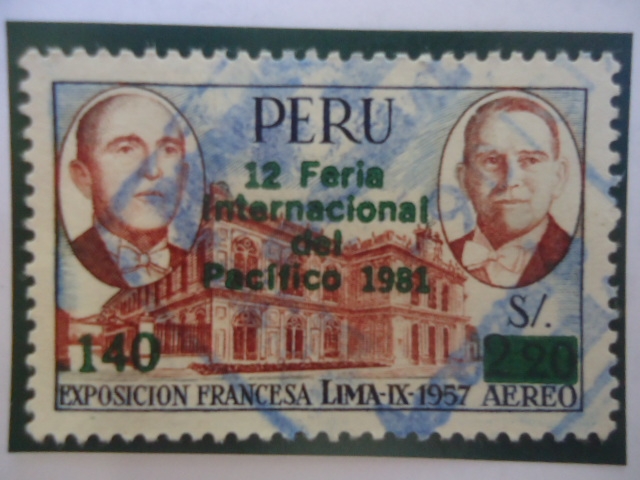 12 Feria Internacional del Pacifico D. Manuel Prado -Sello sobretasa, S/140/2,20.