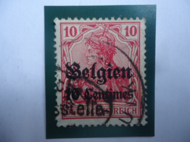 Bélgica, Ocupación Alemania, con Inscripción Deutsches Reich - Serie. Bergien - (Bélgica- Sello sobr