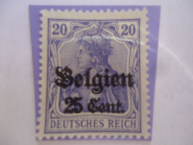 Bélgica, Ocupación Alemania, con Inscripción Deutsches Reich - Serie. Bergien - (Bélgica- Sello sobr