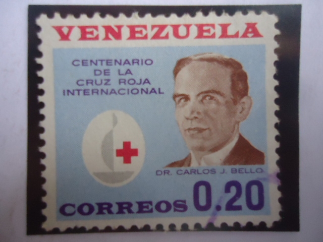 Dr. Carlos J. Bello (1886-1933) - centenario de la Cruz Roja Venezolana. - Emblema.