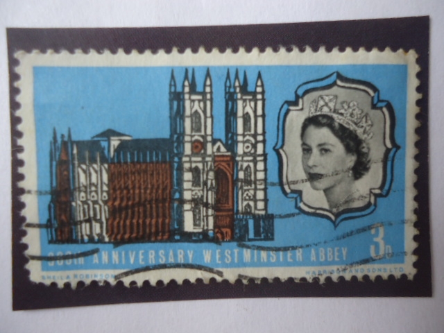 Westminster - 900 Aniversario Abadía de Westminster (1050-1966) - Reina Elizabeth.