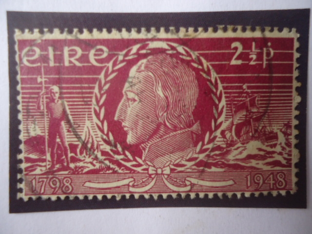 Irlandés,Theobald Wolf Tone (1763/98)-Padre del Republicanismo Irlandes--150° Aniversario de la Insu