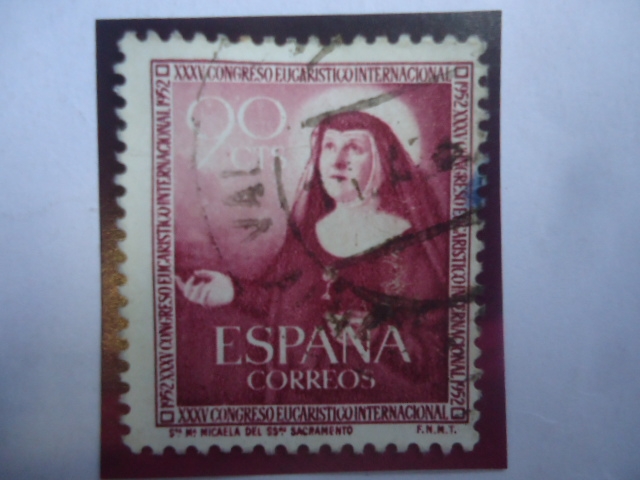 Ed:ES 1116 -XXXV Congreso Eucarístico Internacional - St.María Micaela del SS.Sacramento (1809/65).