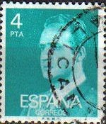 ESPAÑA 1977 2391 Sello Serie Basicas Rey Don Juan Carlos I 4p Usado