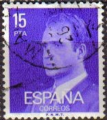 ESPAÑA 1977 2395 Sello Serie Basicas Rey Don Juan Carlos I 15p Usado