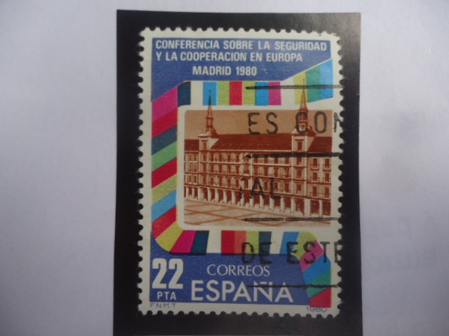 Ed:2592- Conferencia Sobre la Seguridad y la Cooperación en Europa-Madrid 1980 - Edificio y Banderas