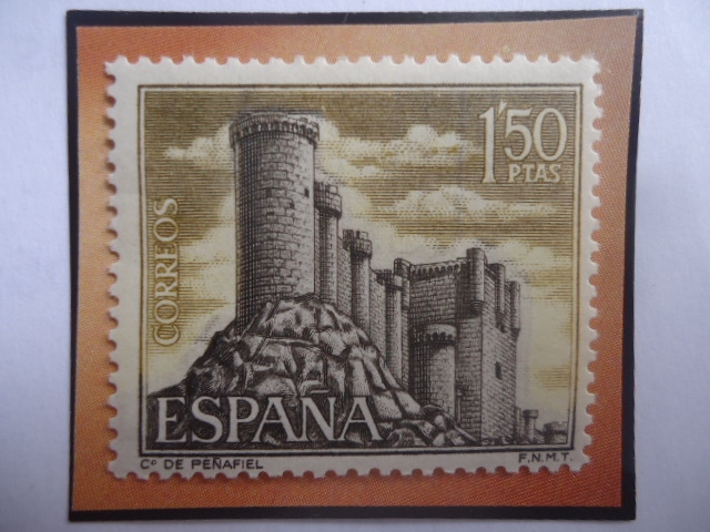 Ed:Es 1882-Castillo de Peñafiel (Villadolid) - Monumento Nacional desde 1917 - Serie Castillos (1968