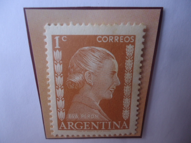 Eva Perón (1919-1952) - (También llamada como María Duarte  de Perón)- Sello de 1 Ctv.