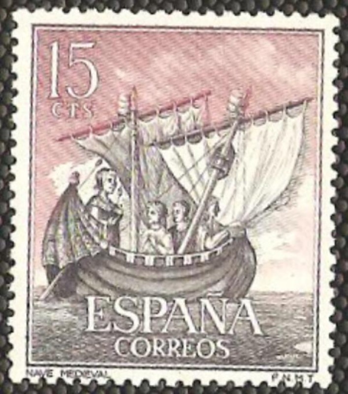 1599 - Homenaje a la Marina Española, Nave medieval