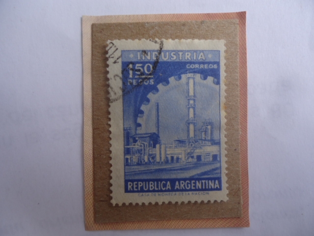 Industrai - Sello de 1,50 m$n peso Naciona lArgentino, año 1958