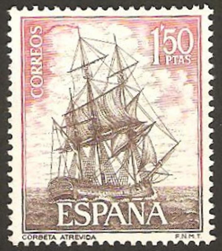 1606 - Homenaje a la Marina Española, Corbeta Atrevida