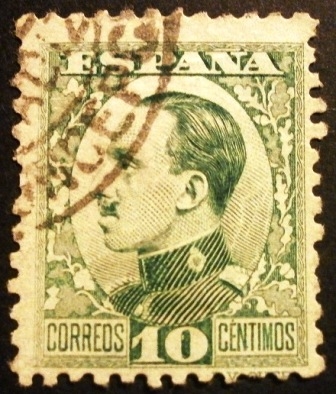 Alfonso XIII. Tipo Vaquer de perfil