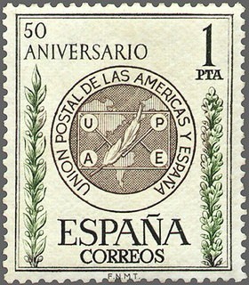 ESPAÑA 1962 1462 Sello Nuevo Aniv. Union Postal de las Americas y España UPAE