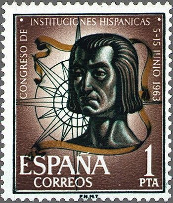 ESPAÑA 1963 1515 Sello Nuevo Congreso Instituciones Hispánicas Yv1178