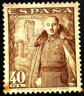 ESPAÑA 1948-1954  General Franco y Castillo de la Mota