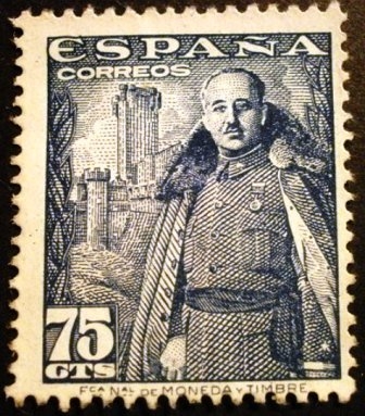 ESPAÑA 1948-1954  General Franco y Castillo de la Mota