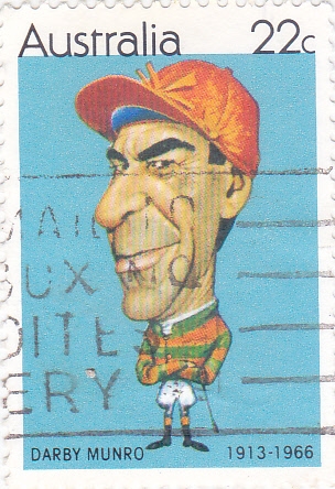 caricatura-Darby Munroe (jockey)