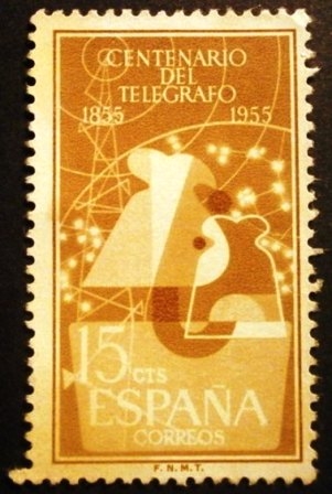 ESPAÑA 1955  I Centenario del Telégrafo