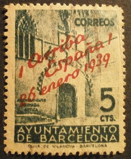 ESPAÑA 1939 Conmemoración de la Liberación de Barcelona