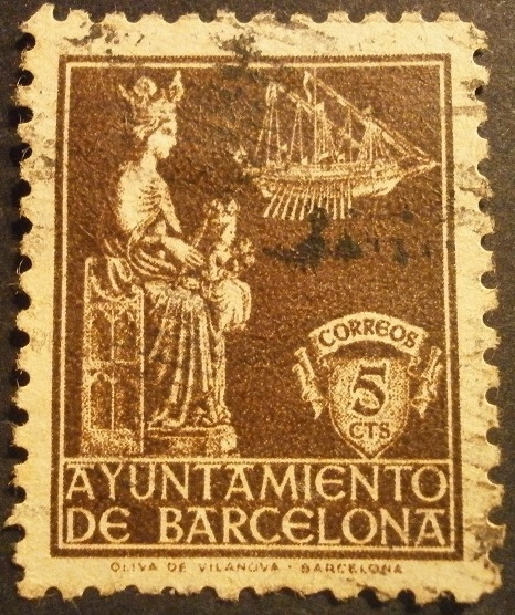 ESPAÑA 1939 BARCELONA Virgen de la Merced