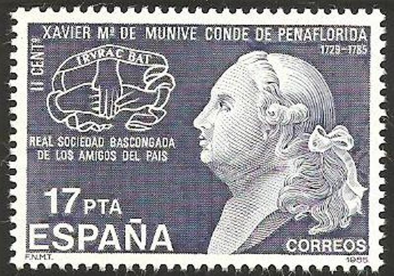 2824 - II centº de la muerte de Xavier Mª de Munive, Conde de Peñaflorida