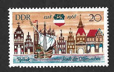 1023 - 750 Aniversario de Rostock (DDR)