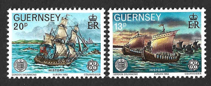 241-242 - Centenario de La Sociedad de Guernsey (GUERNSEY) 