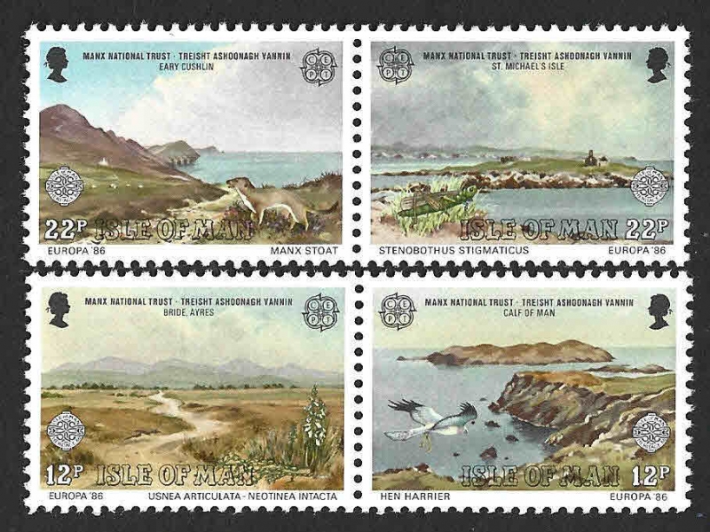 306ab-307ab - Conservación de la Naturaleza (ISLA DE MAN)