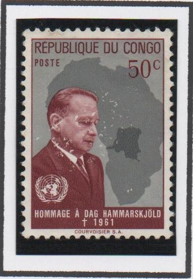 Dag Hammarskjold y mapa d' Africa