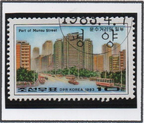 Pyongyang Edificios: Calle Munsu