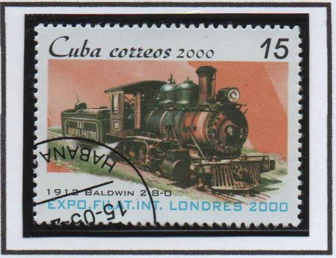 EXPO Filat. Londres'2000: Baldwin 2-8-0 1912