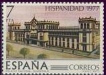 ESPAÑA 1977 2441 Sello Nuevo Serie Hispanidad. Guatemala Palacion Nacional